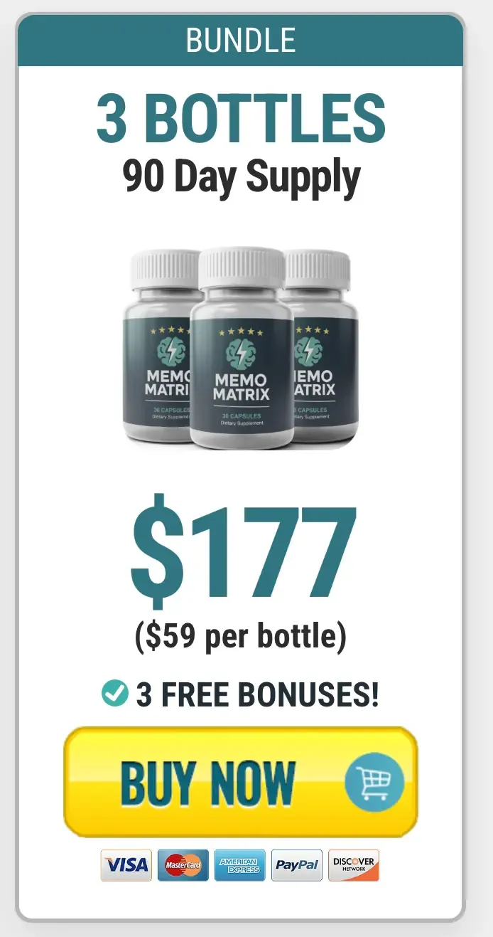 memo matrix 3 bottles price